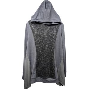 Logo Lounge Mixed Media Hoodie Sz L